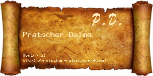 Pratscher Dalma névjegykártya